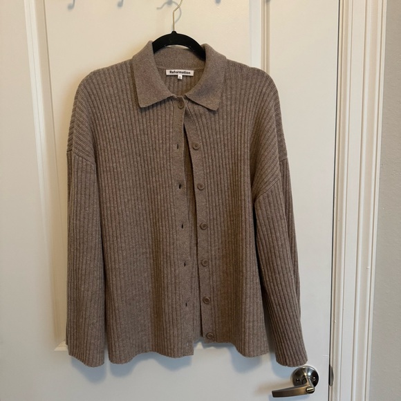 Reformation Sweaters - Reformation Brown Ribbed Sweater